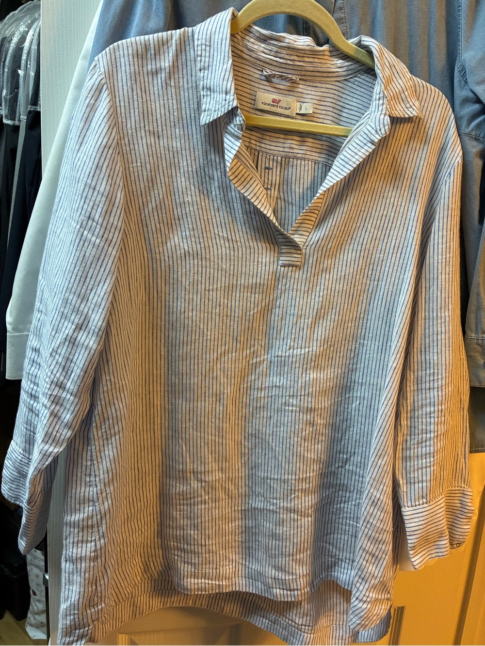Vineyard Vines Blue and White Striped Tunic Shirt